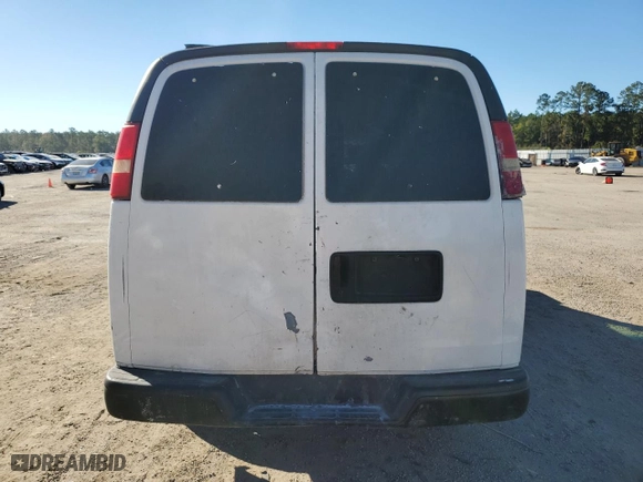 2006 Chevrolet Express Cargo Van with VIN 1GCFG15X661274100, listed as a Copart auction lot 80957714 with 0 mi miles and Salvage Title. Bid and sale history available at carsss.com. Image 6.
