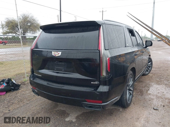 2023 Cadillac Escalade RWD Sport with VIN 1GYS3FKL8PR377251, listed as a IAAI auction lot 41336638 with 35,187 mi miles and . Bid and sale history available at DreamBid. Image 4.