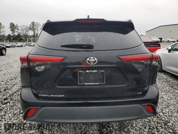2020 Toyota Highlander LE with VIN 5TDZZRAH6LS000463, listed as a Copart auction lot 88069555 with 77,032 mi miles and Salvage title. Bid and sale history available at DreamBid. Image 6.