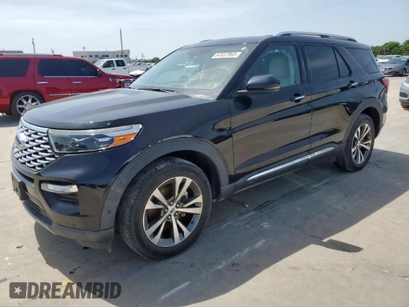 2020 Ford Explorer Platinum z VIN 1FM5K8HC0LGA60137, wystawiony jako Copart lot #64837965 z przebiegiem 24 932 mil mil oraz Szkoda całkowita • Salvage title. Historia ofert i sprzedaży dostępna na DreamBid. Obrazek 1.
