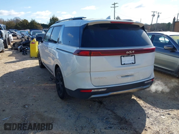 2023 Kia Carnival SX with VIN KNDNE5H35P6253793, listed as a IAAI auction lot 41684844 with 34,874 mi miles. Bid and sale history available at carsss.com. Image 3.