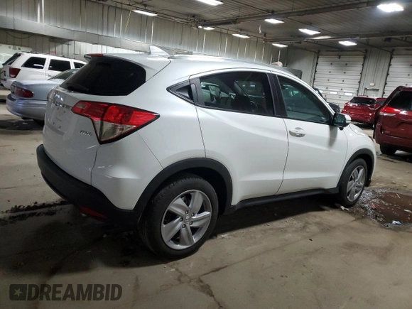 2019 Honda HR-V EX-L with VIN 3CZRU6H77KM730160, listed as a Copart auction lot 47661255 with 22,413 mi miles and Salvage Title. Bid and sale history available at carsss.com. Image 3.