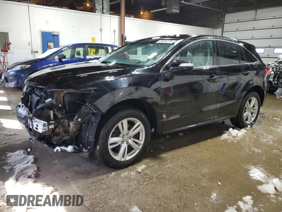 2015 Acura RDX Tech Pkg with VIN 5J8TB4H57FL027588, listed as a Copart auction lot 46805275 with 128,022 mi miles and Salvage Title. Bid and sale history available at carsss.com. Image 1.