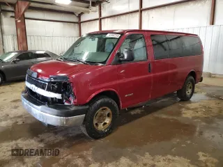 2006 Chevrolet Express Passenger z VIN 1GAHG35U961272036, wystawiony jako Copart lot #43362255 z przebiegiem 214 994 mil mil oraz Tytuł czysty. Historia ofert i sprzedaży dostępna na DreamBid. Obrazek 1.