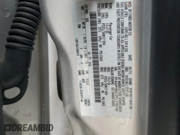 2015 Ford C-Max SEL z VIN 1FADP5BU7FL116142, wystawiony jako Copart lot #55810545 z przebiegiem 86 278 mil mil oraz Szkoda całkowita • Salvage title. Historia ofert i sprzedaży dostępna na DreamBid. Obrazek 12.