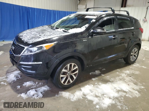 2015 Kia Sportage LX with VIN KNDPBCAC3F7770633, listed as a Copart auction lot 44580455 with 129,124 mi miles and Salvage Title. Bid and sale history available at carsss.com. Image 1.
