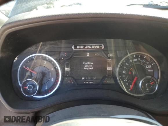 2019 Ram 3500 Big Horn with VIN 3C63R3HL1KG516442, listed as a Copart auction lot 76523964 with 114,789 mi miles and Salvage Title. Bid and sale history available at carsss.com. Image 9.