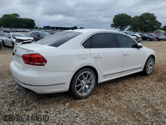 2014 Volkswagen Passat SEL Premium with VIN 1VWCN7A33EC109183, listed as a Copart auction lot 61369595 with 146,794 mi miles and Salvage title. Bid and sale history available at DreamBid. Image 3.