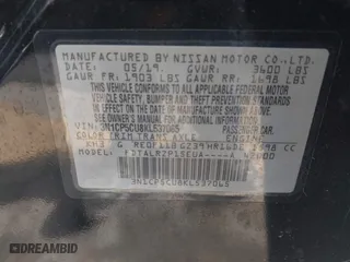 2019 Nissan Kicks S with VIN 3N1CP5CU8KL537065, listed as a IAAI auction lot 41459623 with 76,799 mi miles. Bid and sale history available at carsss.com. Image 9.