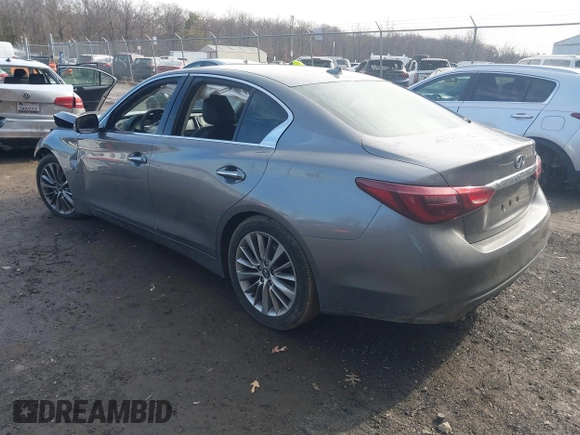 2018 Infiniti Q50 Luxe with VIN JN1EV7AP4JM591989, listed as a IAAI auction lot 41525340 with 78,812 mi miles and . Bid and sale history available at carsss.com. Image 3.