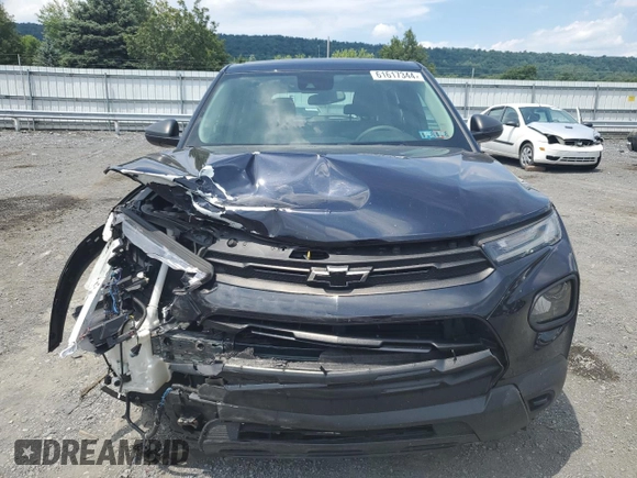 2021 Chevrolet TrailBlazer LS with VIN KL79MNSL6MB109845, listed as a Copart auction lot 61617344 with 58,750 mi miles and Salvage Title. Bid and sale history available at DreamBid. Image 5.