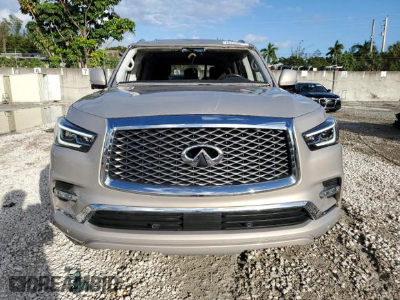 2019 Infiniti QX80 LUXE with VIN JN8AZ2ND7K9850485, listed as a Copart auction lot 76705404 with 32,121 mi miles and Salvage Title. Bid and sale history available at carsss.com. Image 5.