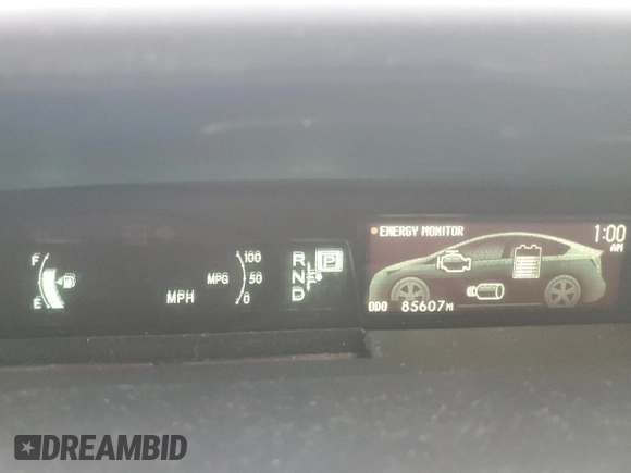 2013 Toyota Prius One with VIN JTDKN3DU9D5625319, listed as a Copart auction lot 41806135 with 85,607 mi miles and Salvage Title. Bid and sale history available at carsss.com. Image 9.