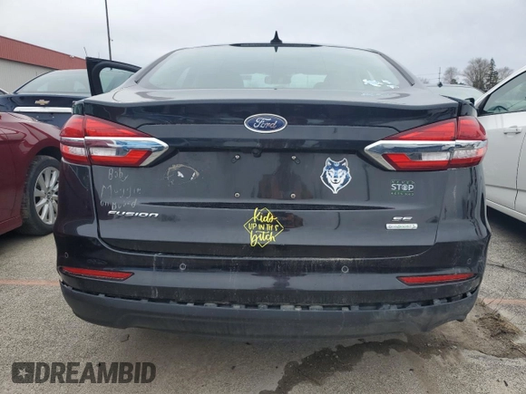 2020 Ford Fusion SE with VIN 3FA6P0HD4LR146442, listed as a Copart auction lot 51035875 with 109,163 mi miles and Salvage Title. Bid and sale history available at DreamBid. Image 6.