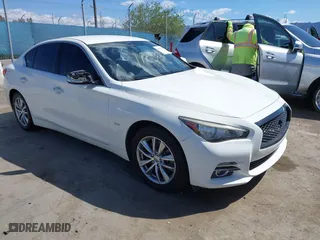 2017 Infiniti Q50 2.0t with VIN JN1CV7AP5HM641865, listed as a IAAI auction lot 41931936 with 109,046 mi miles. Bid and sale history available at carsss.com. Image 1.