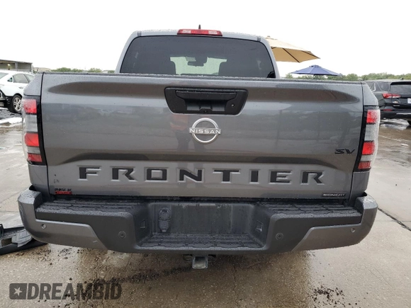 2023 Nissan Frontier SV with VIN 1N6ED1EJ5PN629393, listed as a Copart auction lot 69684544 with 24,006 mi miles and Salvage Title. Bid and sale history available at carsss.com. Image 6.