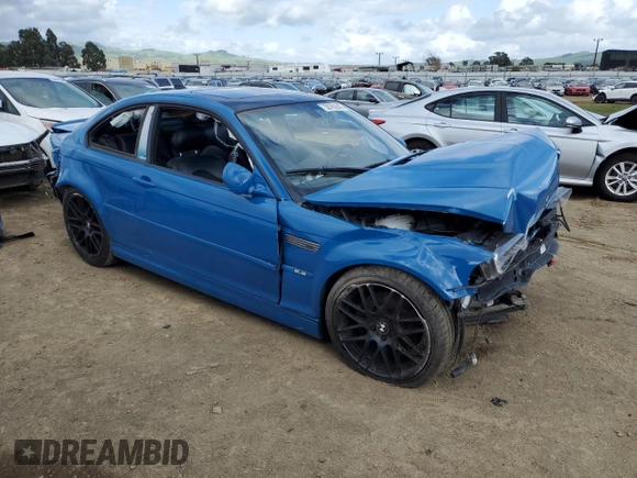 2002 BMW 3 Series M3 with VIN WBSBL93412JR13942, listed as a Copart auction lot 50762845 with Not Provided miles and Salvage Title. Bid and sale history available at DreamBid. Image 4.