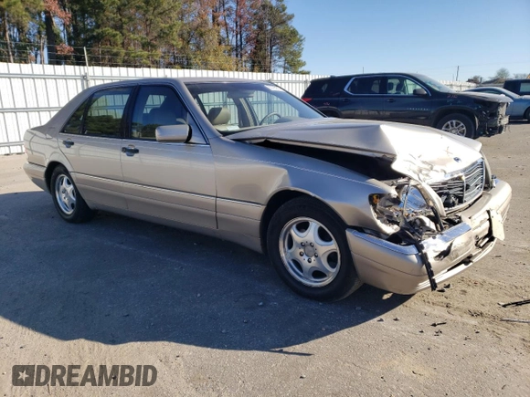 1999 Mercedes-Benz S-Class with VIN WDBGA43G0XA408836, listed as a Copart auction lot 83795814 with 145,278 mi miles and Salvage Title. Bid and sale history available at carsss.com. Image 4.