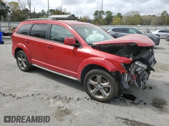 2017 Dodge Journey Crossroad Plus with VIN 3C4PDCGG4HT613860, listed as a Copart auction lot 58511275 with Not provided miles and Salvage title. Bid and sale history available at DreamBid. Image 4.