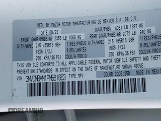 2023 Mazda CX-30 S с VIN 3MVDMBAM1PM581663, выставлен на аукционе IAAI как лот 41040122 с пробегом 13 916 миль миль и . История ставок и продаж доступна на DreamBid. Изображение 9.
