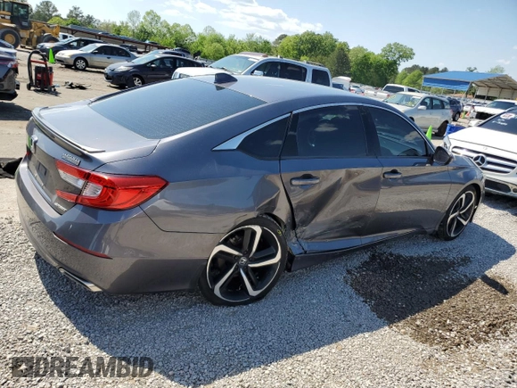 2019 Honda Accord Sport with VIN 1HGCV1F31KA080588, listed as a Copart auction lot 52053795 with 137,268 mi miles and Salvage Title. Bid and sale history available at DreamBid. Image 3.