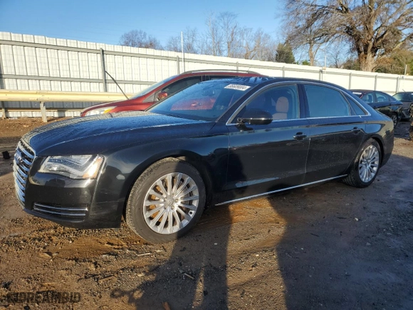 2013 Audi A8 L 4.0L with VIN WAUR2AFD9DN017404, listed as a Copart auction lot 86609004 with 65,068 mi miles and Salvage Title. Bid and sale history available at carsss.com. Image 1.