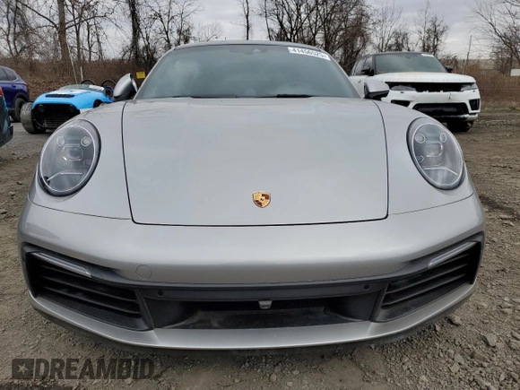2021 Porsche 911 Carrera S with VIN WP0AB2A9XMS221638, listed as a Copart auction lot 41456525 with 0 mi miles and Salvage Title. Bid and sale history available at carsss.com. Image 5.