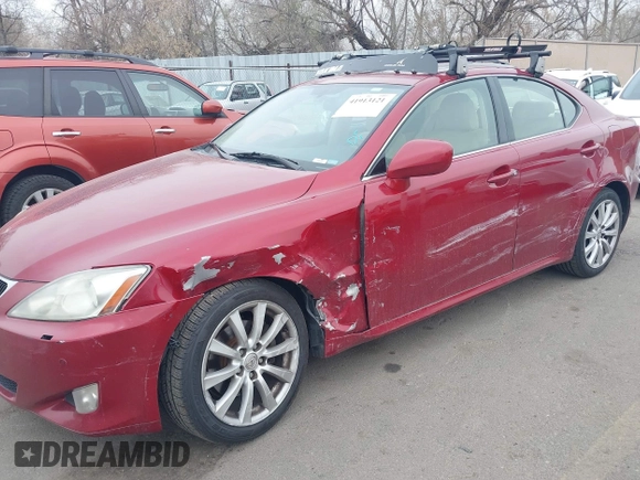 2008 Lexus IS 250 with VIN JTHCK262285020968, listed as a IAAI auction lot 41913121 with 125,435 mi miles. Bid and sale history available at carsss.com. Image 6.