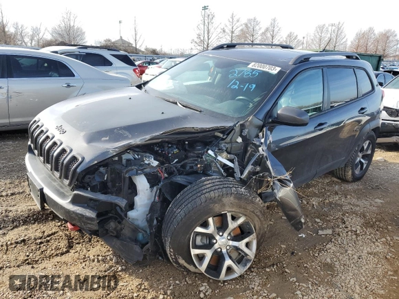 2014 Jeep Cherokee Trailhawk with VIN 1C4PJMBS5EW160669, listed as a Copart auction lot 82000703 with Not provided miles and Salvage title. Bid and sale history available at DreamBid. Image 1.