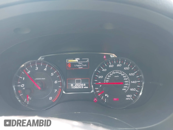 2019 Subaru WRX with VIN JF1VA1A69K9815734, listed as a IAAI auction lot 42301401 with 108,263 mi miles and . Bid and sale history available at DreamBid. Image 7.