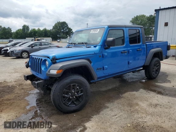 2023 Jeep Gladiator Sport S with VIN 1C6HJTAG3PL593284, listed as a Copart auction lot 57292935 with Not provided miles and Salvage title. Bid and sale history available at DreamBid. Image 1.