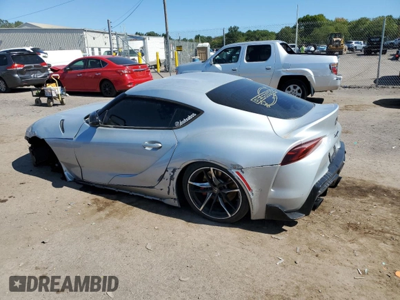 2020 Toyota GR Supra 3.0 with VIN WZ1DB4C08LW031739, listed as a Copart auction lot 71182044 with 0 mi miles and Salvage Title. Bid and sale history available at carsss.com. Image 2.