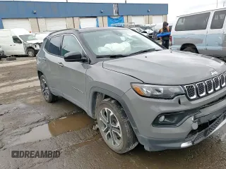 2023 Jeep Compass Limited with VIN 3C4NJDCN6PT561222, listed as a Copart auction lot 80028534 with 24,002 mi miles and Salvage Title. Bid and sale history available at carsss.com. Image 12.