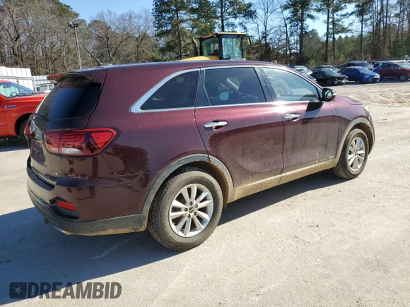 2020 Kia Sorento LX V6 with VIN 5XYPGDA57LG618541, listed as a Copart auction lot 85207814 with 85,435 mi miles and Salvage Title. Bid and sale history available at carsss.com. Image 3.
