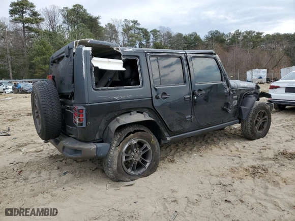 2016 Jeep Wrangler Unlimited 75th Anniversary with VIN 1C4HJWEG5GL235186, listed as a Copart auction lot 47037535 with 152,573 mi miles and Salvage Title. Bid and sale history available at carsss.com. Image 3.