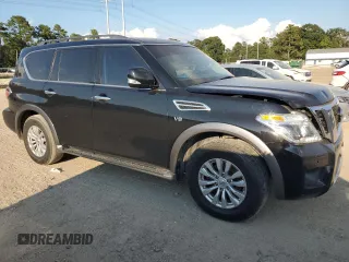 2017 Nissan Armada SV with VIN JN8AY2ND5H9004772, listed as a Copart auction lot 72124634 with 180,117 mi miles and Salvage Title. Bid and sale history available at carsss.com. Image 4.