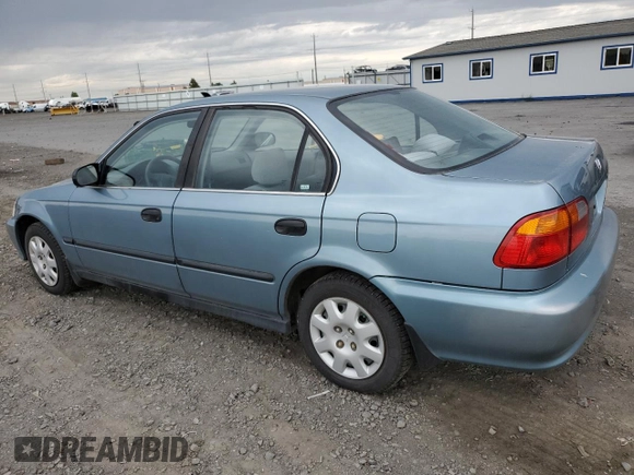 1999 Honda Civic LX with VIN 1HGEJ6577XL039447, listed as a Copart auction lot 55970854 with 100,776 mi miles and Salvage Title. Bid and sale history available at carsss.com. Image 2.