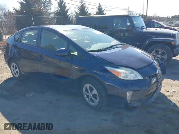 2013 Toyota Prius One with VIN JTDKN3DU9D0351178, listed as a IAAI auction lot 41705786 with 98,524 mi miles. Bid and sale history available at carsss.com. Image 1.