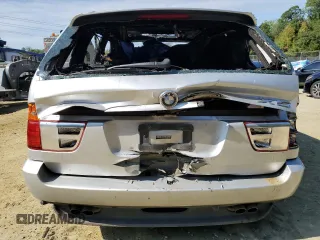 2001 BMW X5 4.4i with VIN WBAFB33581LH13564, listed as a Copart auction lot 74357004 with 0 mi miles and Salvage Title. Bid and sale history available at carsss.com. Image 6.
