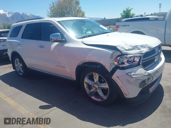2012 Dodge Durango Citadel with VIN 1C4SDJET0CC100625, listed as a IAAI auction lot 42170821 with 130,866 mi miles and . Bid and sale history available at DreamBid. Image 1.
