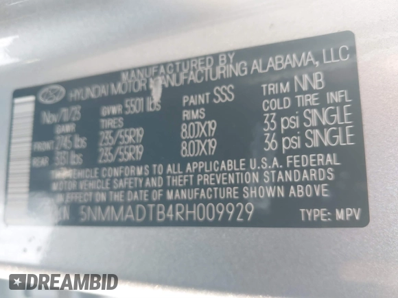 2024 Genesis GV70 2.5T with VIN 5NMMADTB4RH009929, listed as a IAAI auction lot 41276564 with 5,065 mi miles and . Bid and sale history available at DreamBid. Image 9.