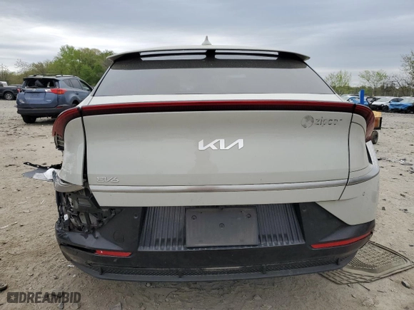 2023 Kia EV6 Wind with VIN KNDC34LA6P5128501, listed as a Copart auction lot 53773095 with 52,488 mi miles and Non Repairable. Bid and sale history available at carsss.com. Image 6.
