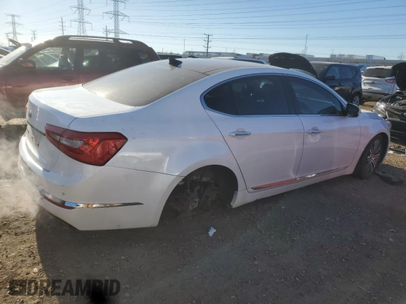 2014 Kia Cadenza Premium with VIN KNALN4D76E5139487, listed as a Copart auction lot 83088624 with 152,899 mi miles and Salvage Title. Bid and sale history available at carsss.com. Image 3.