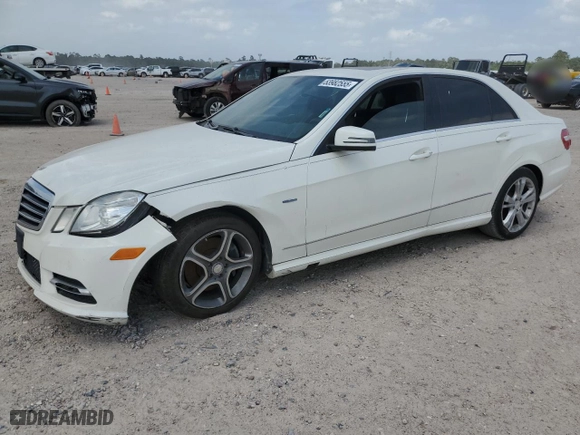 2012 Mercedes-Benz E-Class E 350 Luxury with VIN WDDHF5KB8CA587906, listed as a Copart auction lot 53982555 with 0 mi miles and Clean Title. Bid and sale history available at carsss.com. Image 1.
