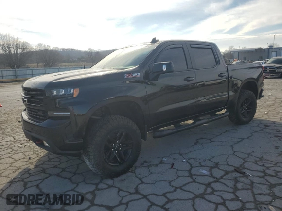 2021 Chevrolet Silverado 1500 LT Trail Boss with VIN 1GCPYFEL3MZ151994, listed as a Copart auction lot 47074995 with 112,613 mi miles and Clean Title. Bid and sale history available at DreamBid. Image 1.
