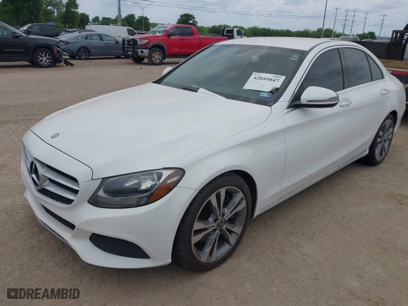 2017 Mercedes-Benz C-Class C 300 with VIN 55SWF4JB8HU217680, listed as a IAAI auction lot 42049847 with 123,701 mi miles. Bid and sale history available at carsss.com. Image 17.