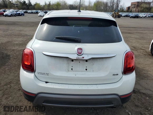 2016 FIAT 500X Trekking Plus with VIN ZFBCFYET1GP385733, listed as a Copart auction lot 53790925 with 100,807 mi miles and Salvage title. Bid and sale history available at DreamBid. Image 6.