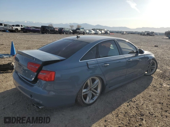 2013 Audi S6 Prestige with VIN WAUF2AFC4DN138318, listed as a Copart auction lot 52051465 with 0 mi miles and Salvage Title. Bid and sale history available at carsss.com. Image 3.