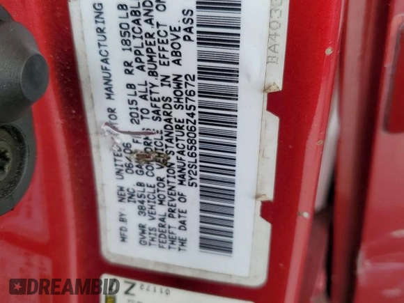 2006 Pontiac Vibe with VIN 5Y2SL65806Z457672, listed as a Copart auction lot 52134345 with Not Provided miles and Salvage Title. Bid and sale history available at DreamBid. Image 14.