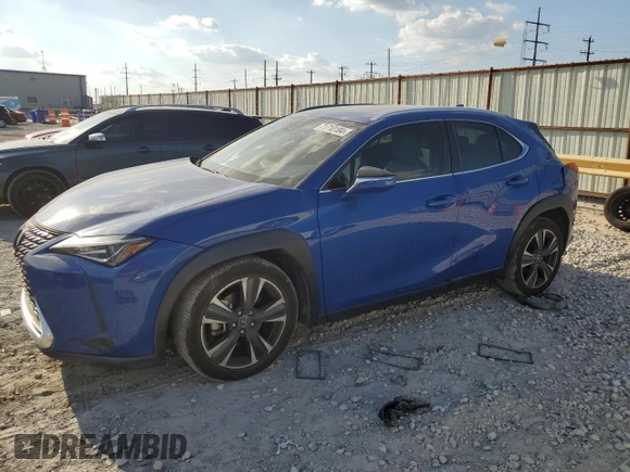 2022 Lexus UX with VIN JTHX3JBH8N2050413, listed as a Copart auction lot 71710184 with 59,994 mi miles and Salvage Title. Bid and sale history available at carsss.com. Image 1.
